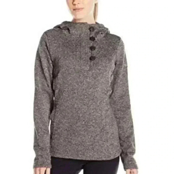 Columbia Pullover Sweatshirt Womens Small Green Darling Days II Hoodie Button - Picture 1 of 11
